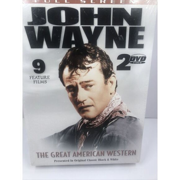 JOHN WAYNE - 9 Feature Film Movies on 2 Discs DVD NEW/SEALED - Picture 1 of 6